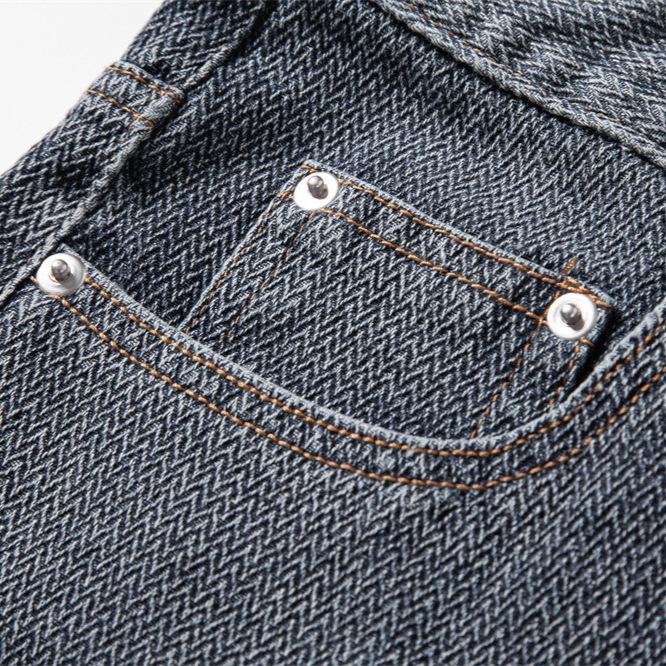 Summer Cross-Border New Product Star Pattern Denim Shorts Men'S European And American Retro Straight Five-Point Pants Men'S Denim Shorts