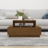 814517 vidaXL Coffee Table Honey Brown 80x55x40.5 Cm Solid Pine Wood