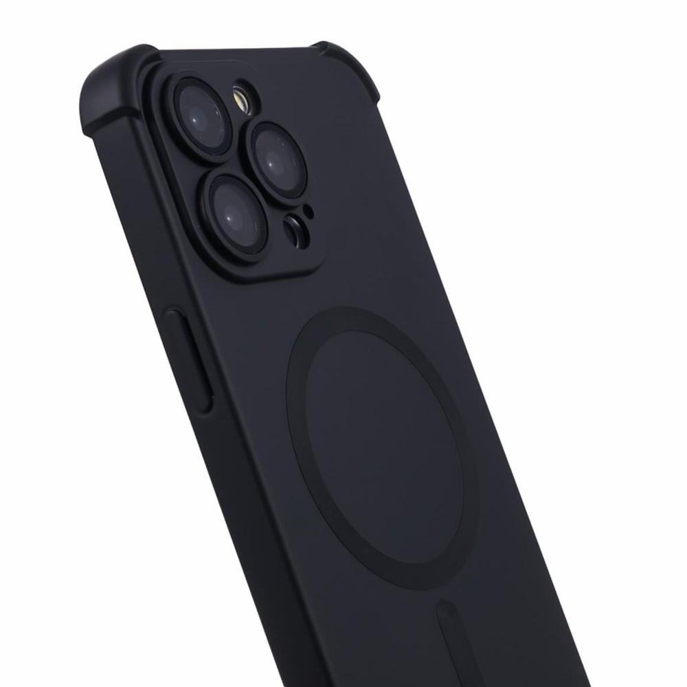 Silicone Case for iPhone 15 Pro Max, Magnetic, for MagSafe, Black