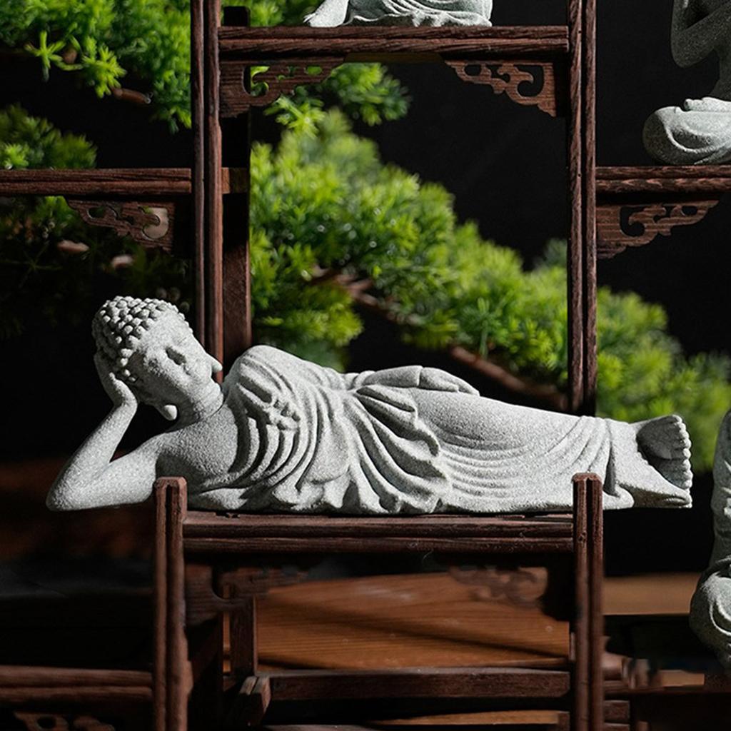 Лежащая статуя Будды для медитации, декоративная статуя Будды, статуэтка, духовный дзен-декор, центральные украшения стола, статуя Будды