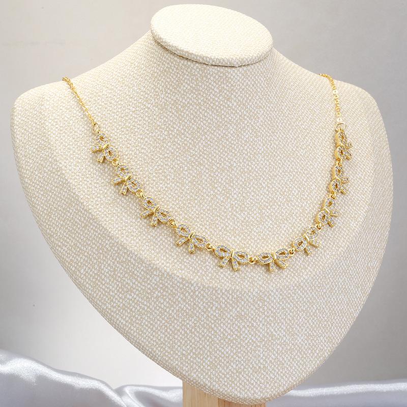 Милый Темперамент Бант Регулируемый Браслет Ожерелье Ол Бабочка Сращивание Набор Ювелирных Изделий Vl492-493