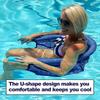 1шт. Плавающие стулья у бассейна, синяя сетка, шезлонги для отдыха на воде и вечеринок у бассейна