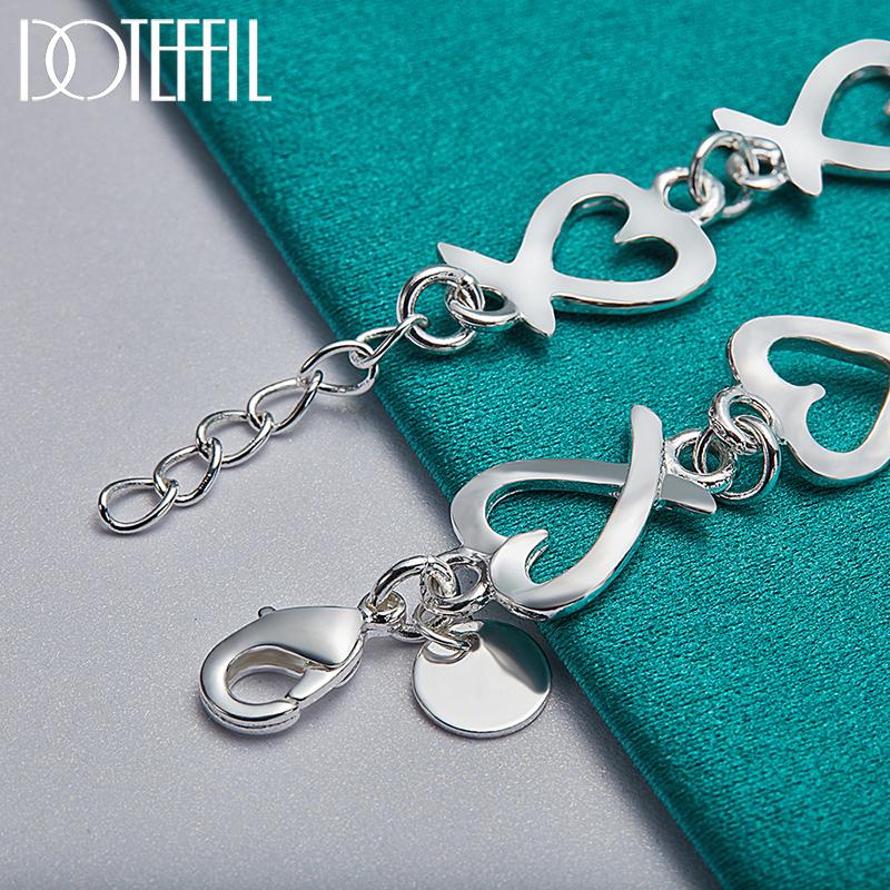 Браслет в форме сердца Серебряные романтические украшения