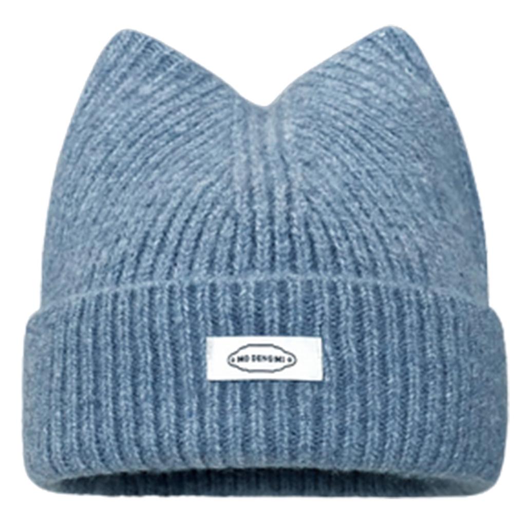 Шапка-бини с кошачьими ушками для студентов и взрослых, ветрозащитная, складная, зимняя шапка, утолщенная шапка-бини в стиле Харадзюку с буквенными наклейками