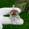 Натуральный Камень Солнечный Камень Индийские Украшения Подвеска из Стерлингового Серебра 925 пробы для Женщин