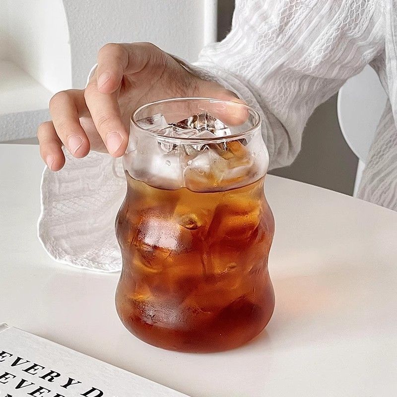 Вертикальный стакан из облачного стекла, утолщенный, прозрачный, с соломинкой, бытовой стакан для завтрака, молока, сока