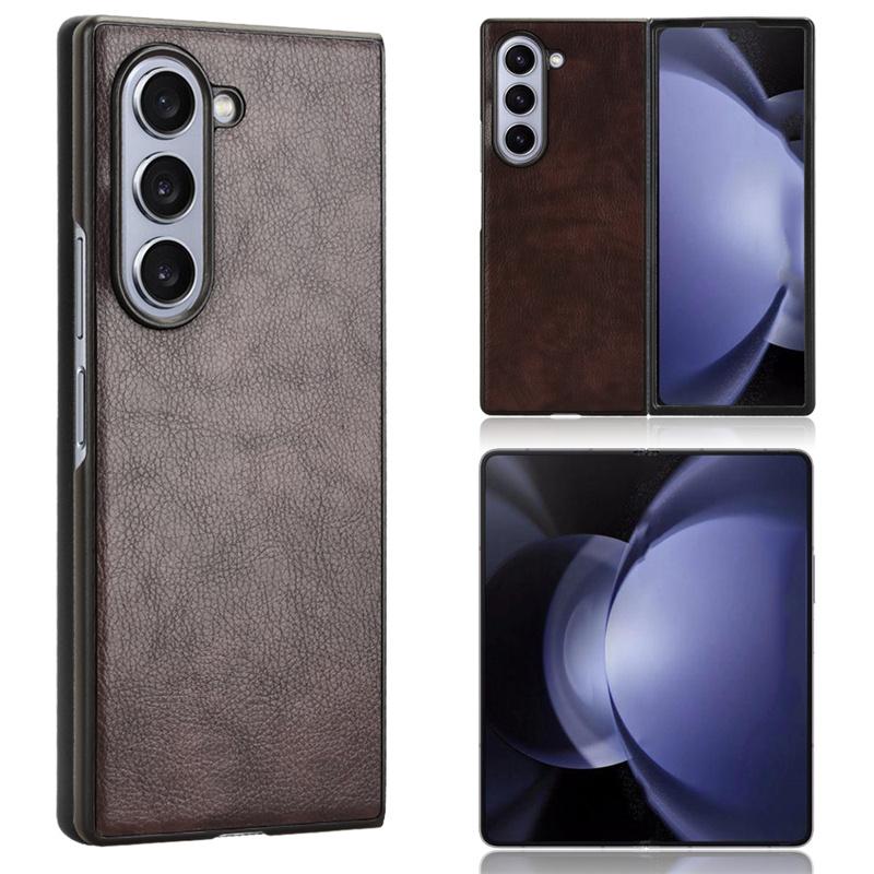 For Samsung Galaxy Z Fold6 5g Phone Case Lychee Phone Case Bumper Rear Shock Case Galaxy Z Fold5 4 3 2folding Case