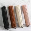 Small Pencil Case Portable Pen Holder Box Leather Pencil Bag Pen Pouches Travel Makeup Bag For School Office Travel