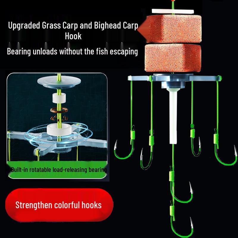 Поплавочная оснастка Zhan Lian Yong: Специальный набор крючков и лески для морского удилища, идеален для водных монстров