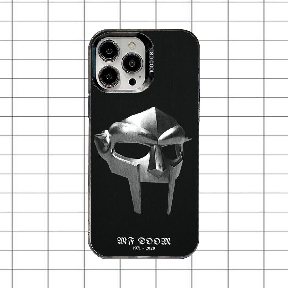 Чехол для телефона Mf Doom Все Заглавные буквы Для iPhone 16,15,14,13,12,11,8,7,Pro,Max,Plus,Mini,XS,SE Противоударный Черный Матовый Жесткий