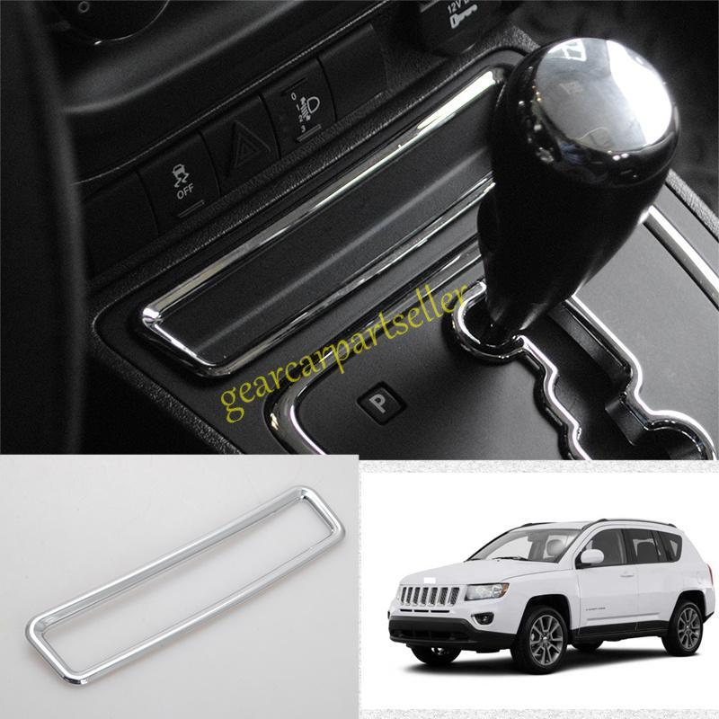 Для Jeep Patriot Compass 2010-16 Хромированная отделка рамки ящика для хранения центральной консоли