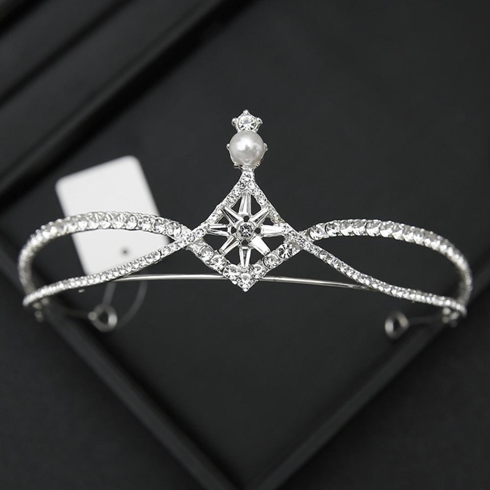Simple Design Wedding Bride Crown Crystal Rhinestone Princess Crown  Wedding Ceremony