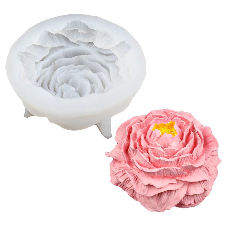 Peony Silicone Mold for Candles & Plaster
