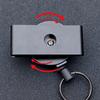 Retractable Pull Chain Reel Id Card Badge Keychain Holder Recoil Belt Clip