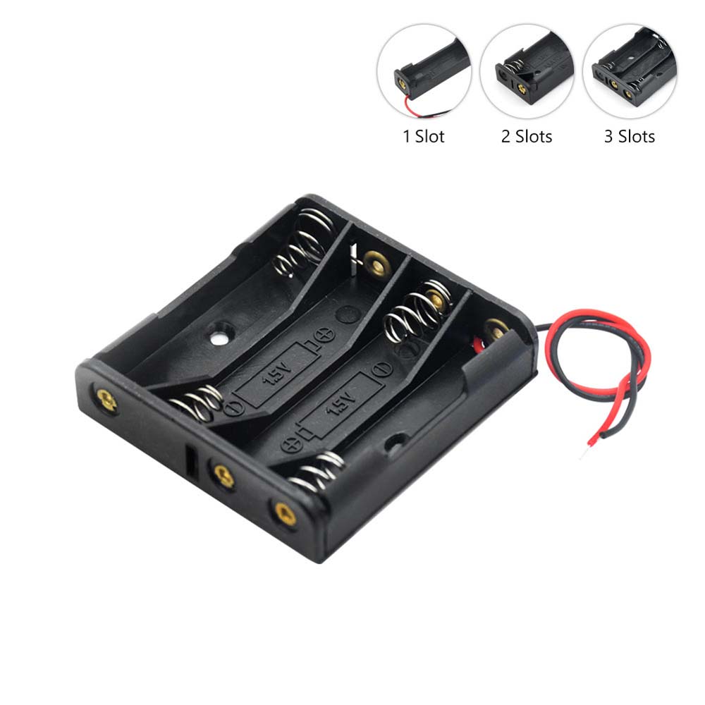 DIY Черный Ящик для Хранения Корпуса для Power Bank из ABS для Батареек AAA Контейнер для Батареек Ящики для Хранения Батареек Батарейный Ящик Держатель для Батареек