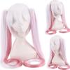 28 Colors Miku Cosplay Wig Long Heat Resistant Synthetic Hair Clip Ponytails Wigs + Wig Cap