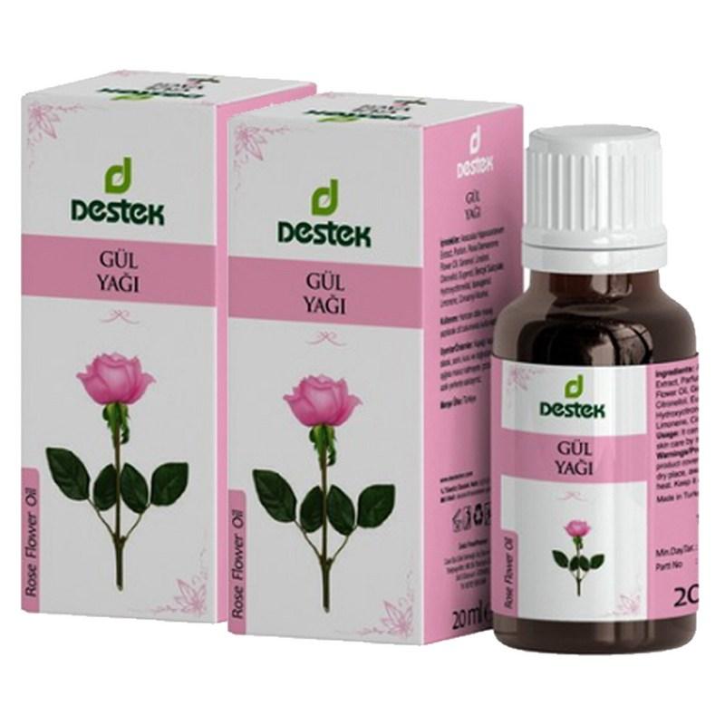 Destek Turkish Rose Oil Face Rose Oil, 20ml, 2 pcs