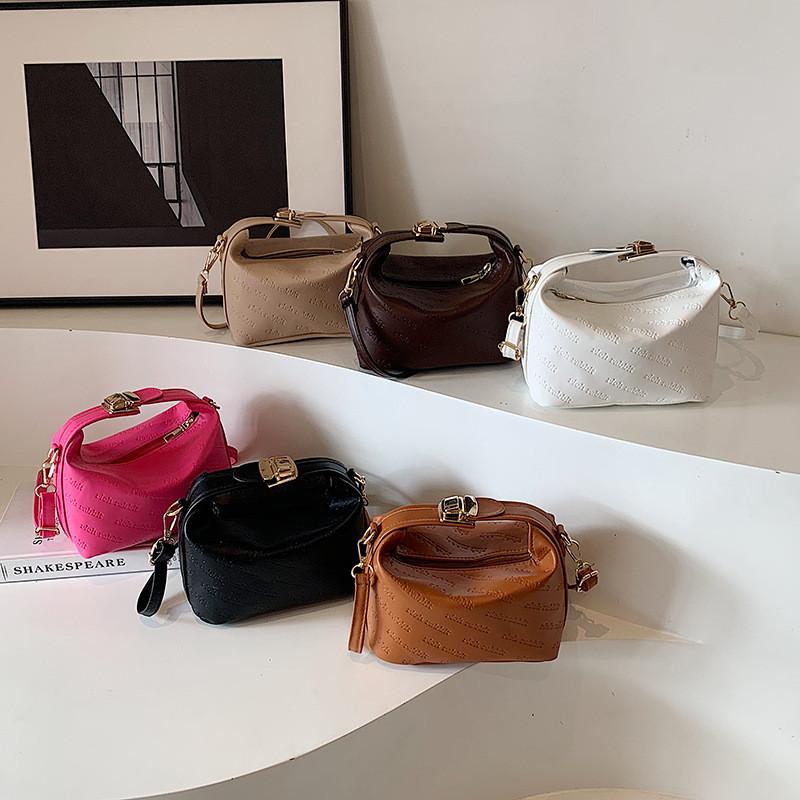 Pillow Shape Solid Color Singleshoulder Crossbody Bag Handbag Women Fashion