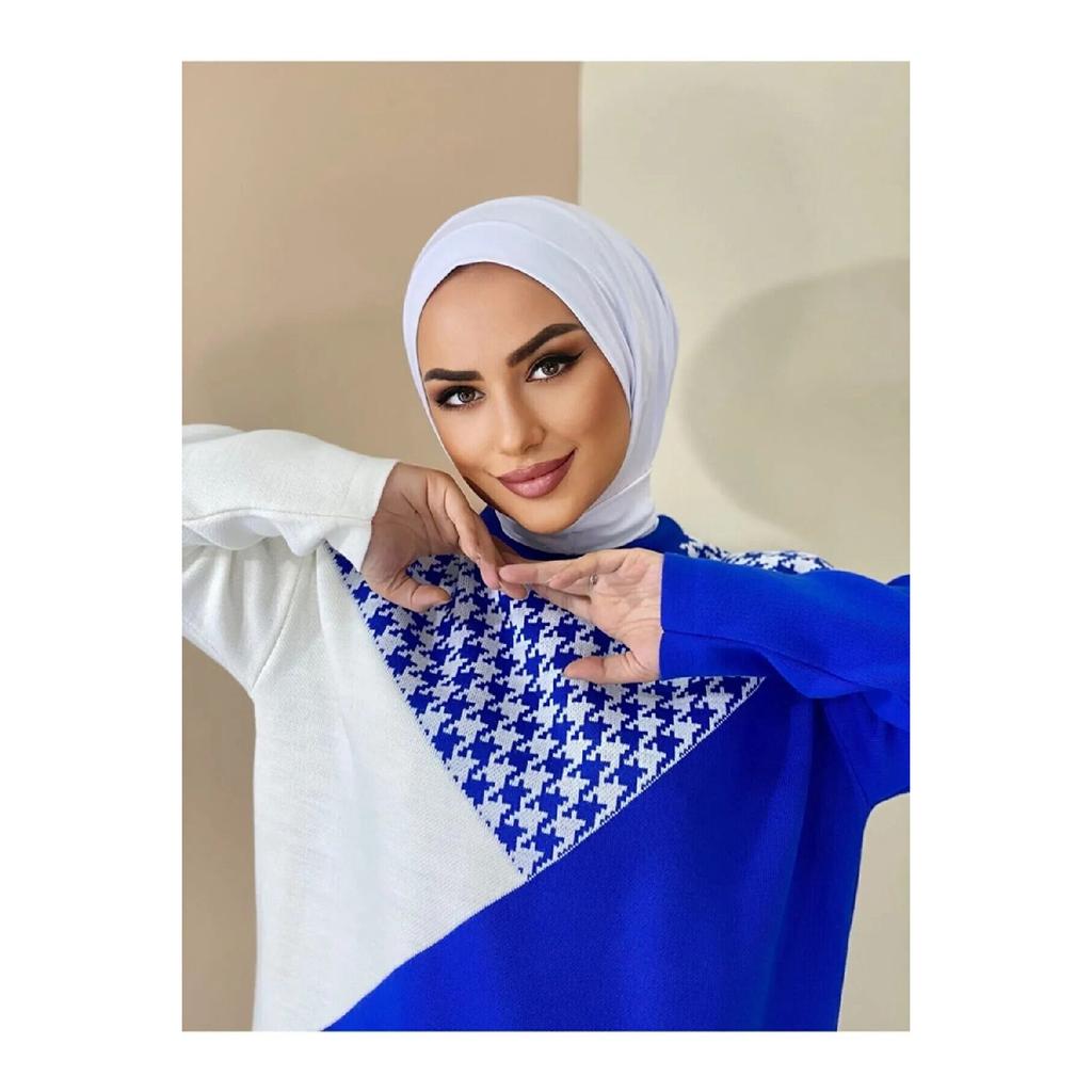 Snap Cap Hijab Swimsuit Top Matching Sea And Pool Bonnet Hijab