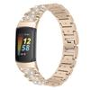 Металлический браслет с бриллиантами для Fitbit Charge 5/6: Сплавная цепь со стальным ремешком