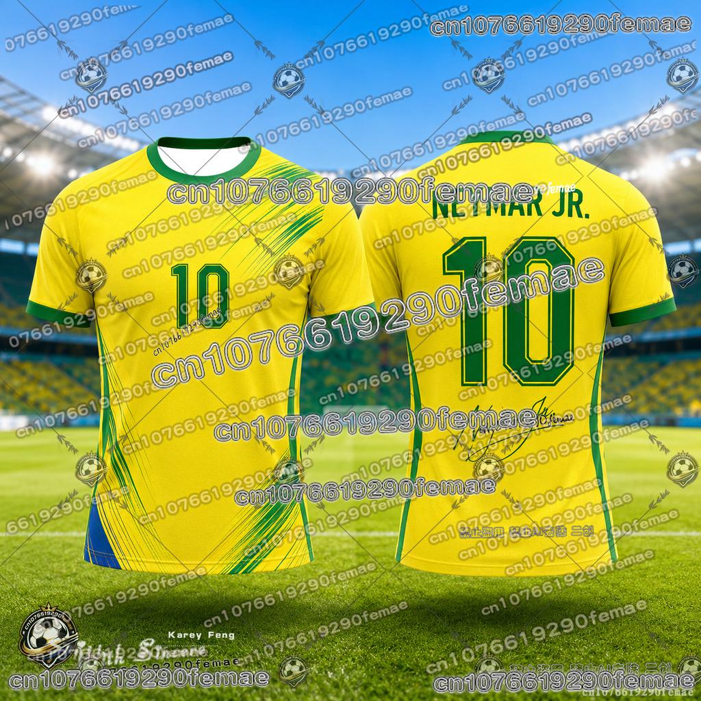 Футбольная футболка Neymar Special Edition, унисекс, быстросохнущая, дышащая, комфортная посадка, футбольная форма для летних видов спорта