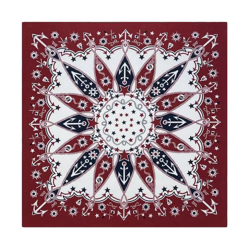 Хаки Чистый Хлопок Американский Ретро Винтажный Квадратный Шарф - Мужской Хип-Хоп Платок/Полотенце Для Лица