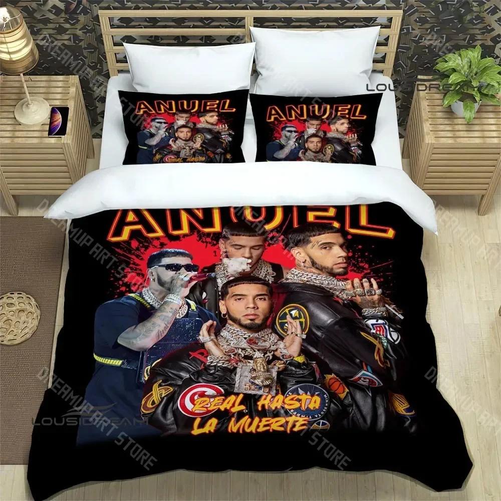 3D Печать Rapper Anuel AA напечатанные Комплекты постельного белья изысканный набор постельных принадлежностей пододеяльник комплект стеганого одеяла комплект постельного белья роскошный