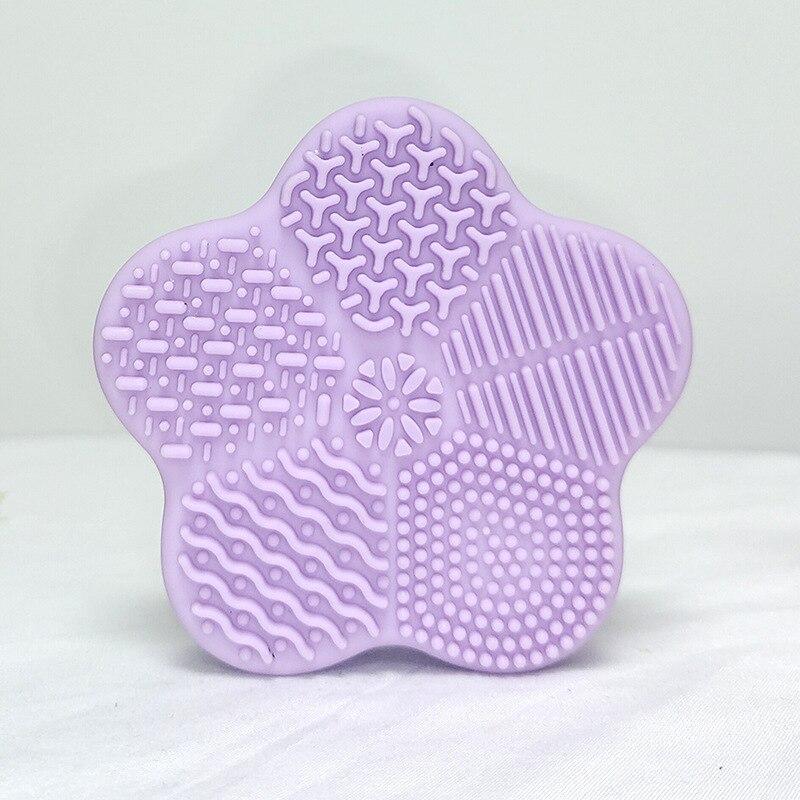 Силиконовые кисти для макияжа Очиститель Стиральные подушечки Чистящий коврик для кистей Очиститель косметических кистей Универсальный инструмент для макияжа Скруббер Коробка Зеленый