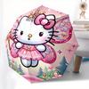 Hello Kitty,Fairy Automatic opening and closing folding umbrella with 8 rib frame and compact travel design,perfect for all occasions | St