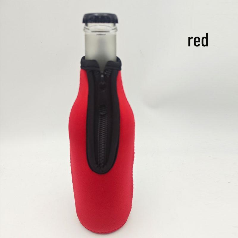 3MM Edge-Trimmed Insulated Diving Bottle Sleeve - 5 Colors, SBR Material, Handheld with Zipper