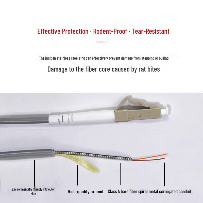 AIENKIS Armored OM2 Multimode Fiber Optic Patch Cable