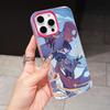 Game GI Mona Jelly Double layer Rose Red Mobile Phone Case for iPhone 17 16 15 14 13 12 11 Air Pro Max Plus Protective
