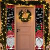 Christmas Decoration Hanging Flag For Doors Decor Faceless Man Hanging Flag For Xmas Door Curtains For Home New Year Accessorie