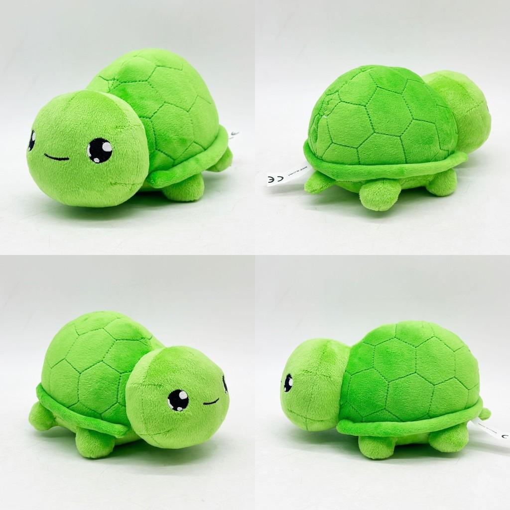 Vedal Vtuber Green Turtle Character Plush Toy Short Pile Fabric Kids Room Decor