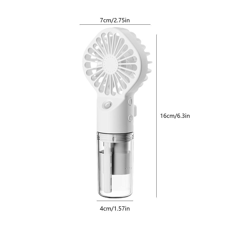 Handheld Mini Air Conditioner USB Rechargeable Portable Silent Humidification Small Fan Cool Mist Spray Fan for Home/Office/Dorm
