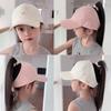 Регулируемая детская бейсболка с отверстием для хвоста, дышащий хлопковый материал, легкая, прочная, защита от солнца для детей