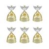 Fourcart Cute Handmade Glass Floral Angel Bells (Set of 6)