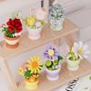Mini Potted Plant Plastic Flowers Mini Building Blocks Educational Model Toy for Home Garden Decorations Mother's Day Gift