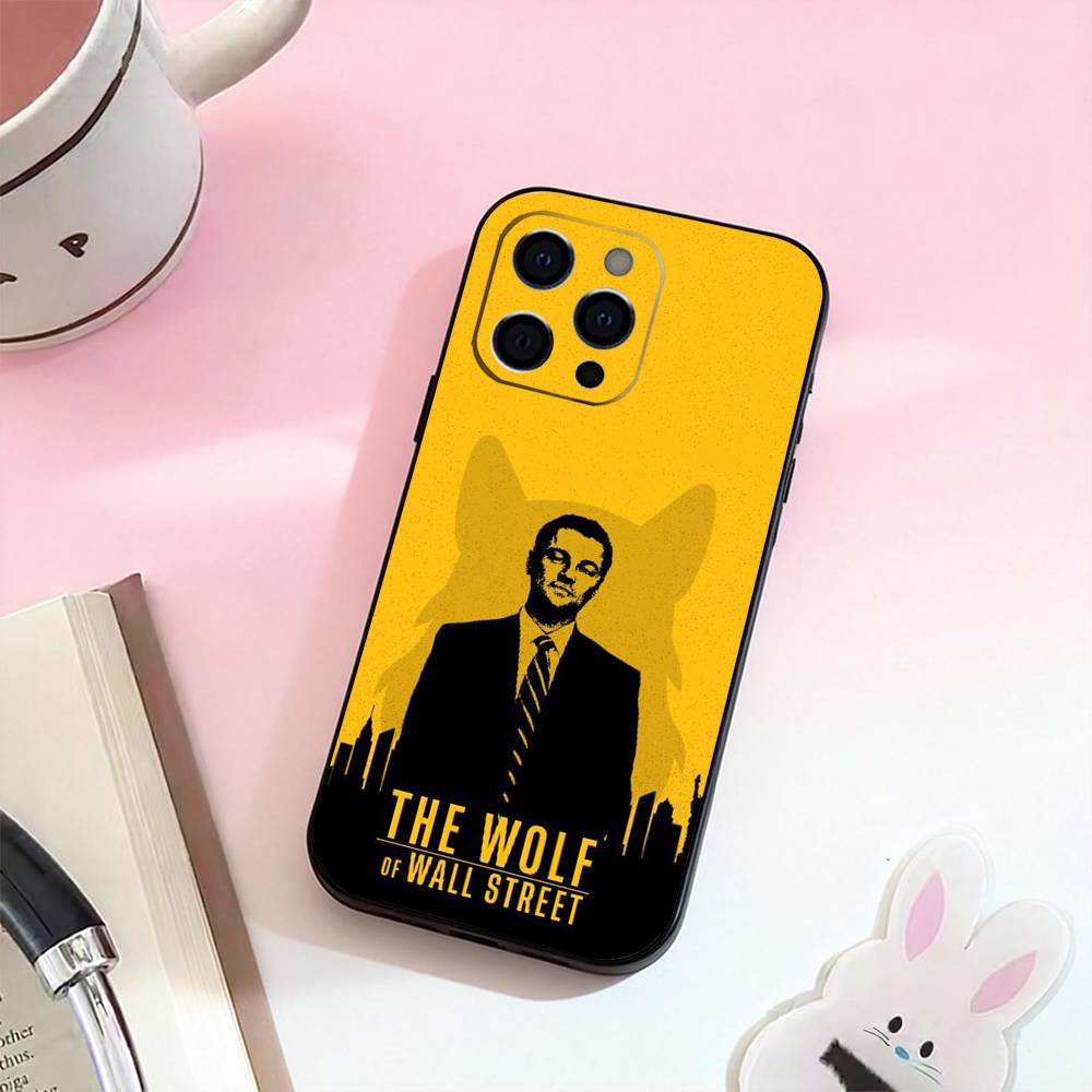 Чехол для телефона Фильм Волк с Уолл-стрит-S Для iPhone 17,16,15,14,13,12,11 Plus,Pro Max,Мягкий силиконовый черный чехол