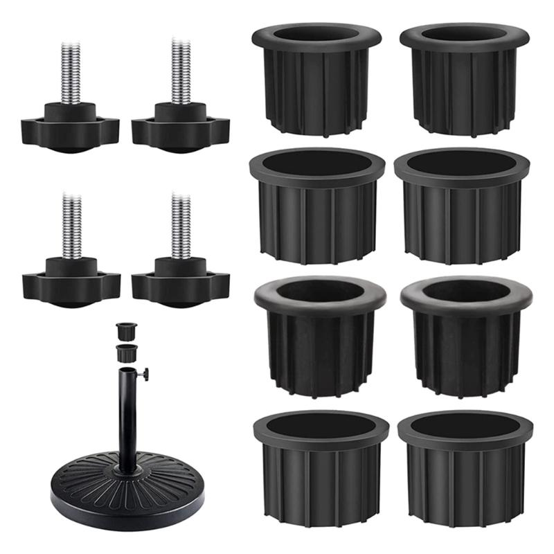 Cast Iron Patio Umbrellas Base 12Pcs, Weatherproof Resin Finish Parasols Stand Base Fit Multiple Umbrellas Poles