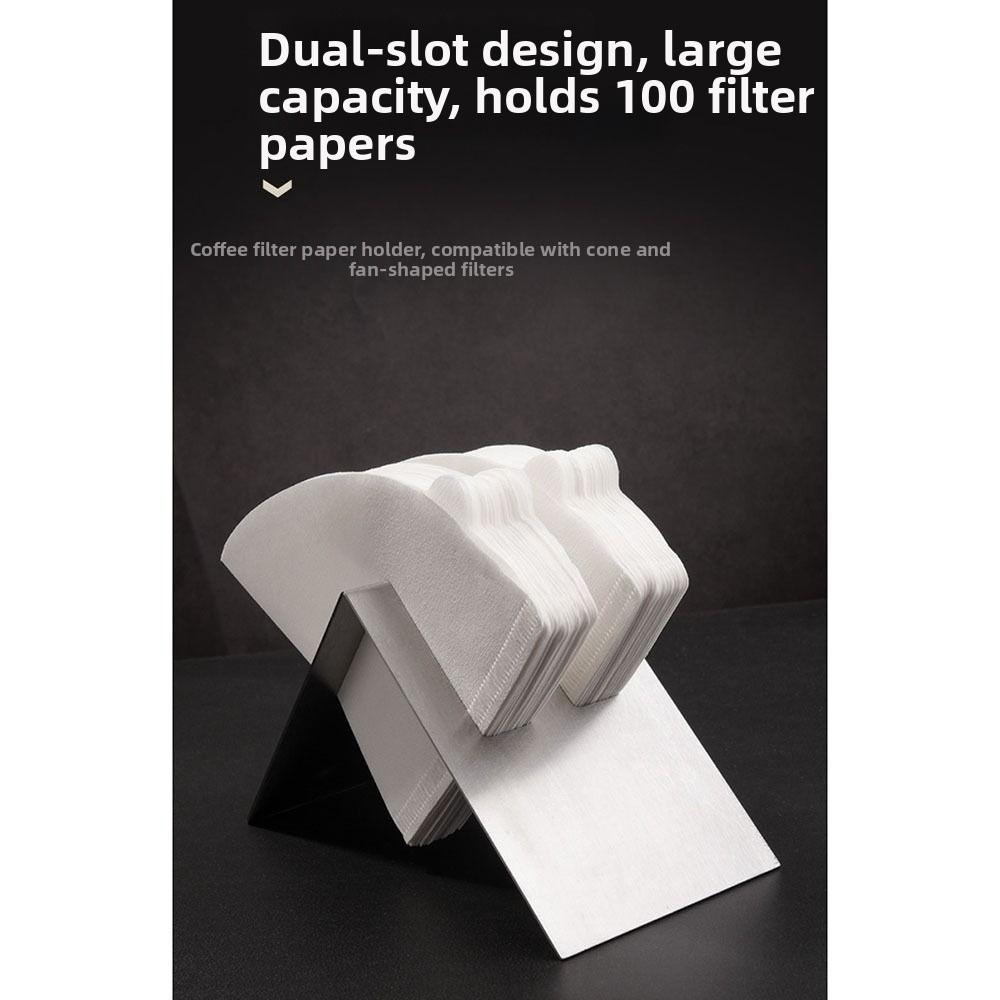 Single/Double Slot Coffee Filter Holder Stainless Steel Coffee Filter Paper Stand Kitchen