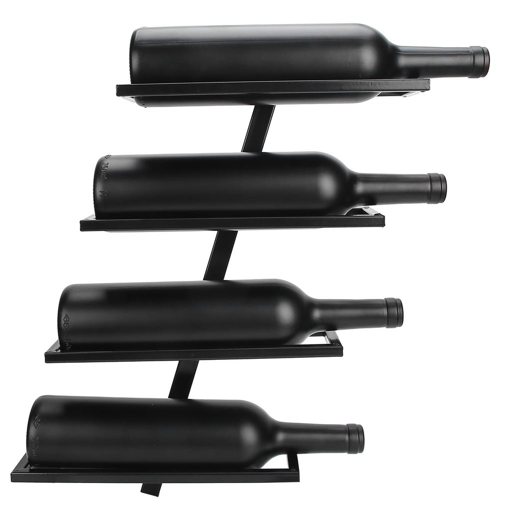 Wall Mounted Red Wine Bottle Holder Rack Storage Shelf for Household Kitchen Bar Decor4 Bottle