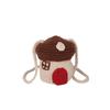 Cute Mushroom Mini Shoulder Bag With Knitted Wool For Children And Teens