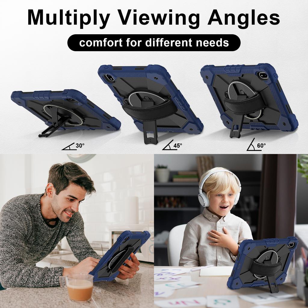 For Huawei MatePad SE 11 Case Kickstand Silicone+PC Tablet Cover with Shoulder Strap