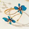Adjustable Flower Bracelet Enamel Glaze Armband Fairy Open Arm Bangle  Girls
