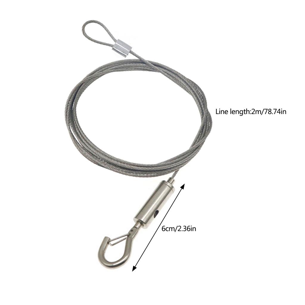 Adjustable Sturdy Stainless Steel Hanging Wire Set Home Accessory for Picture Frames and Wall Decorations 2m Length