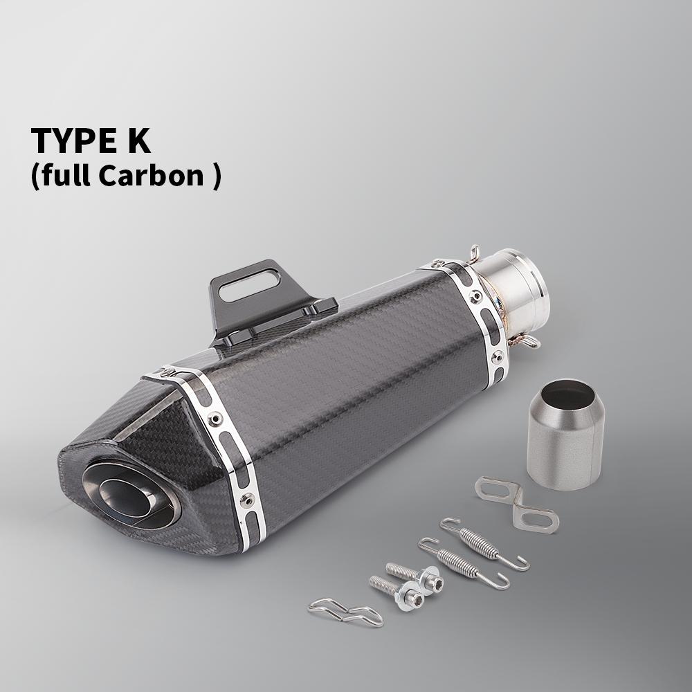 51mm Universal Exhaust Motorcycle Racing Muffler Modified Pipe for MT07 MT09 CBR500 CBR650 Z800 R25 B10 Z400 R3 R9 PCX125