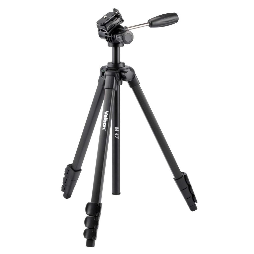 Velbon M47 Video Lever 155cm Maximum 20mm Leg Fluid Quick Release Plate Aluminum 446640 Tripod, 4-section, Lock, Height, Diameter, Compact, Head,