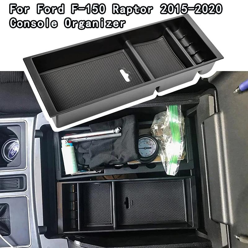 For Ford F150 2025 2025 2025 2025 Center Console Tray Organizer Armrest Box Storage Car Secondary Storage Box ABS Accessories