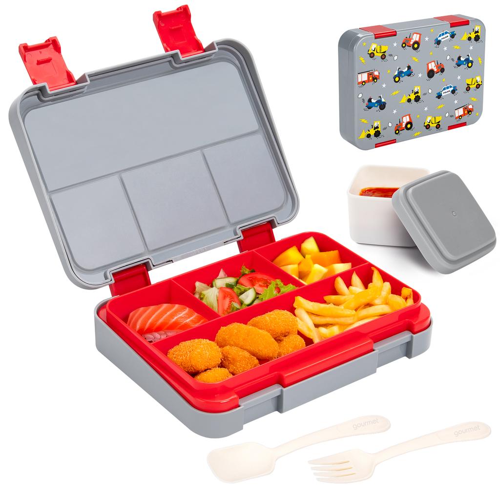 40oz Cartoon Pattern Bento Lunch Box Set Leak Proof Removable Dividers Meal Container for School Office Picnic Food Snack Prep